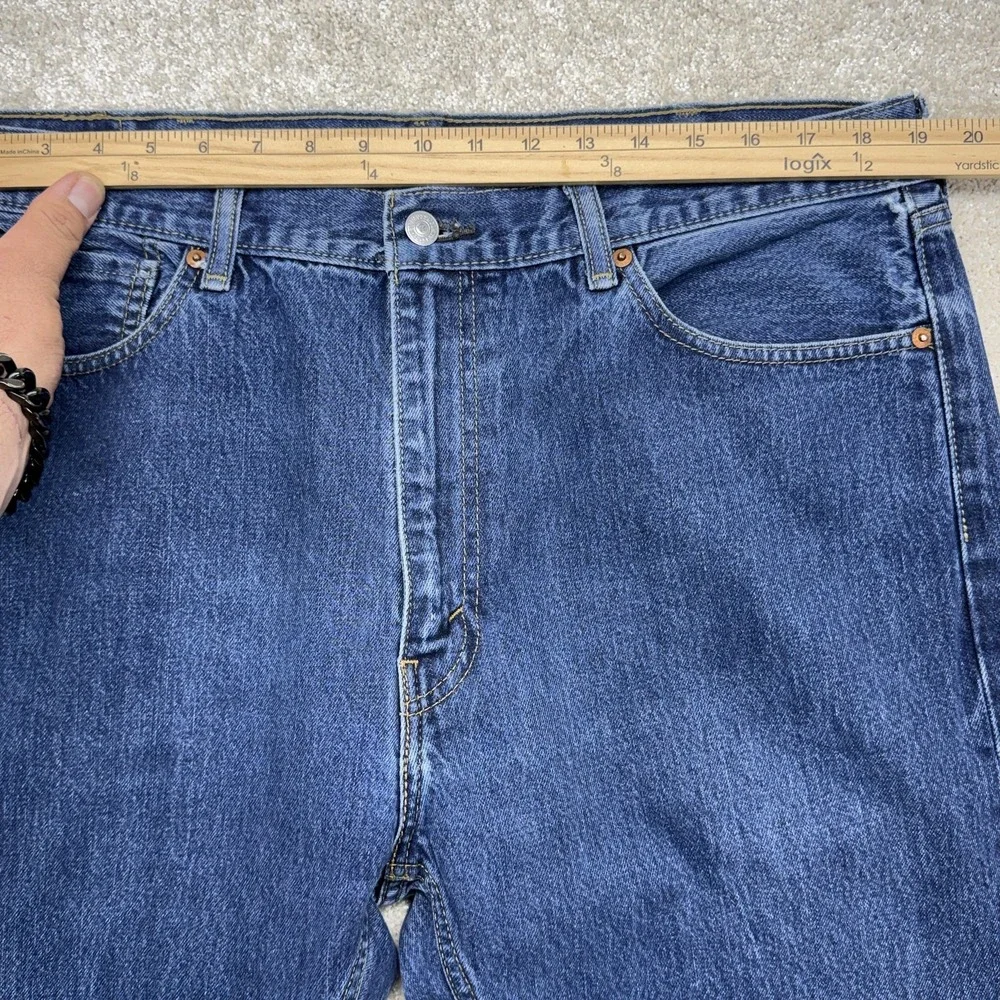 Levis 505 Jeans Mens 40x31 Blue Denim High Rise Straight Leg‎ Regular Fit